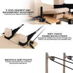 powertrain selina pilates reformer machine wooden folding multifunctional home gym equipment with jumpboard & sitting box oak beige powertrain selina pilates reformer machine wooden folding multifunctional home gym equipment with jumpboard & sitting box oak beige