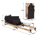 powertrain selina pilates reformer machine wooden folding multifunctional home gym equipment with jumpboard & sitting box oak black powertrain selina pilates reformer machine wooden folding multifunctional home gym equipment with jumpboard & sitting box oak black
