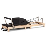 powertrain selina pilates reformer machine wooden folding multifunctional home gym equipment with jumpboard & sitting box oak black powertrain selina pilates reformer machine wooden folding multifunctional home gym equipment with jumpboard & sitting box oak black