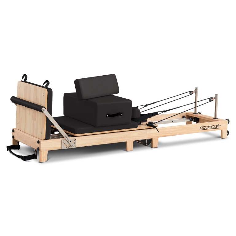 powertrain selina pilates reformer machine wooden folding multifunctional home gym equipment with jumpboard & sitting box oak black powertrain selina pilates reformer machine wooden folding multifunctional home gym equipment with jumpboard & sitting box oak black