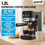 pronti breakfast set with 1.25l coffee machine, silver noir toaster & kettle pronti breakfast set with 1.25l coffee machine, silver noir toaster & kettle