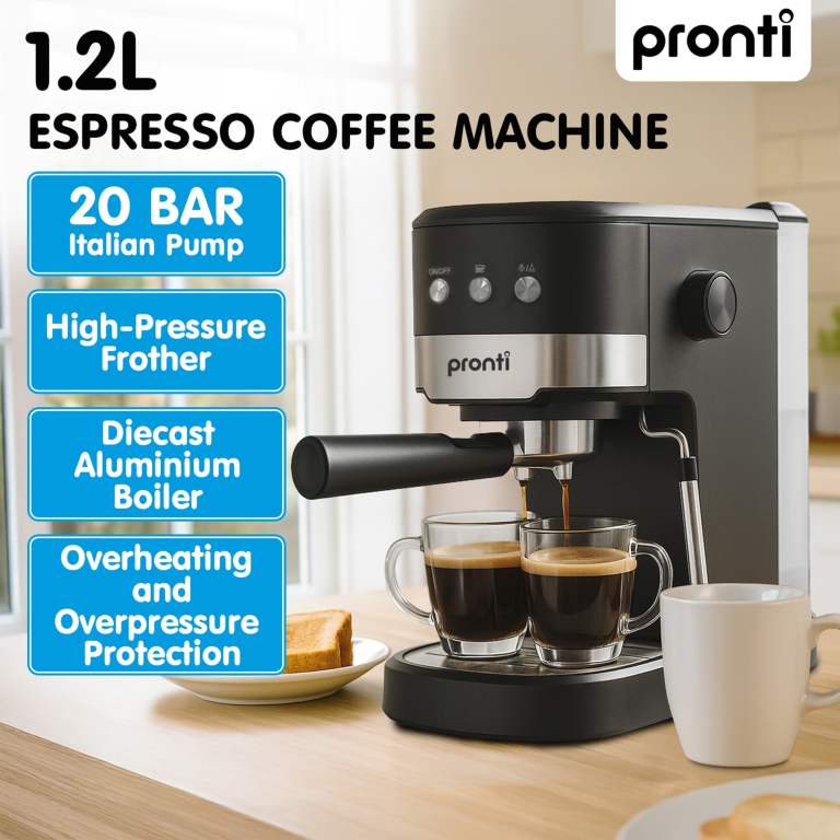 pronti breakfast set with 1.25l coffee machine, silver noir toaster & kettle pronti breakfast set with 1.25l coffee machine, silver noir toaster & kettle