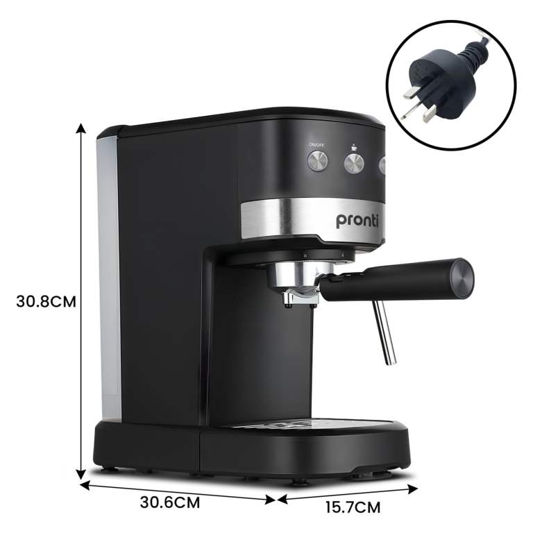 pronti breakfast set with 1.25l coffee machine, silver noir toaster & kettle pronti breakfast set with 1.25l coffee machine, silver noir toaster & kettle