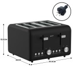 pronti breakfast set with 1.25l coffee machine, silver noir toaster & kettle pronti breakfast set with 1.25l coffee machine, silver noir toaster & kettle