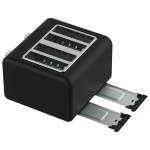 pronti silver noir collection 4 slice toaster with dual controls