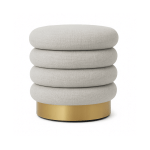 interior ave roma round milan ottoman / footstool – off white