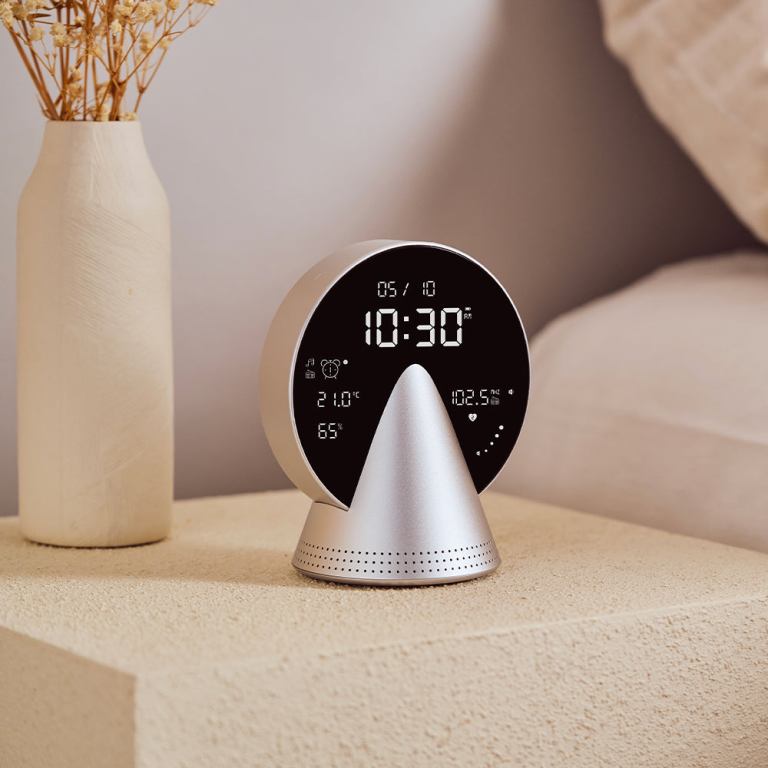 lexon conic radio alarm clock with fm & built in bluetooth speaker alu polish lexon conic radio alarm clock with fm & built in bluetooth speaker alu polish