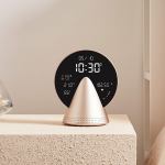 lexon conic radio alarm clock with fm & built in bluetooth speaker gold