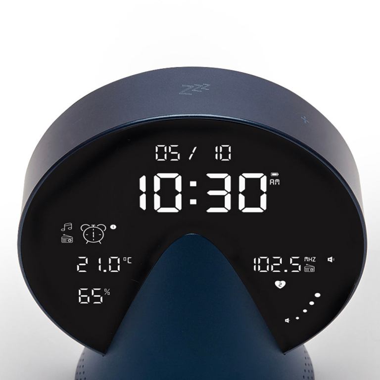 lexon conic radio alarm clock with fm & built in bluetooth speaker blue lexon conic radio alarm clock with fm & built in bluetooth speaker blue