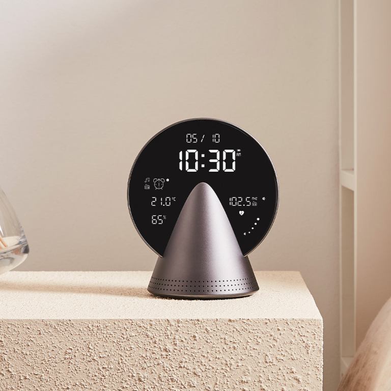 lexon conic radio alarm clock with fm & built in bluetooth speaker grey lexon conic radio alarm clock with fm & built in bluetooth speaker grey