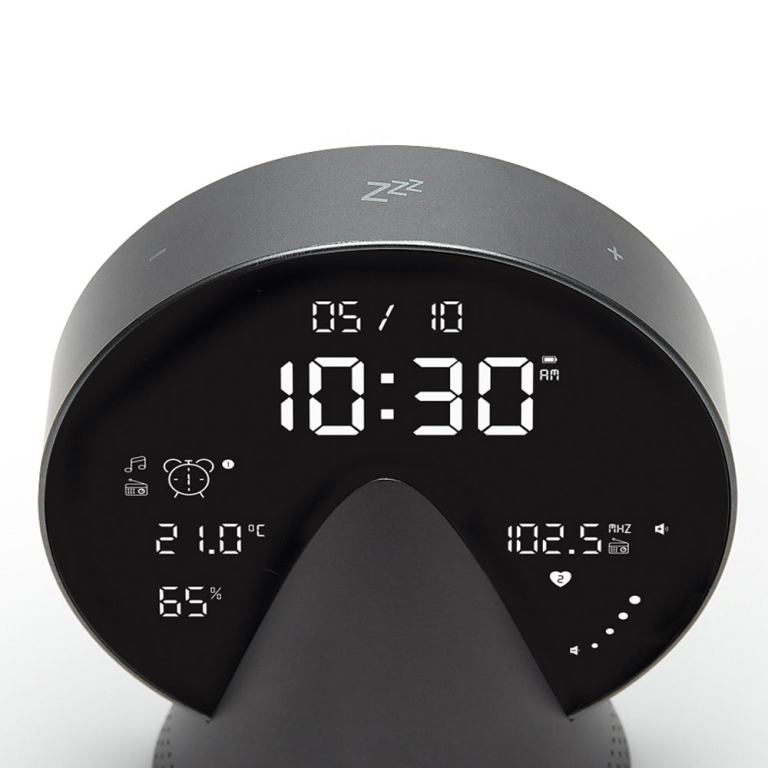 lexon conic radio alarm clock with fm & built in bluetooth speaker grey lexon conic radio alarm clock with fm & built in bluetooth speaker grey