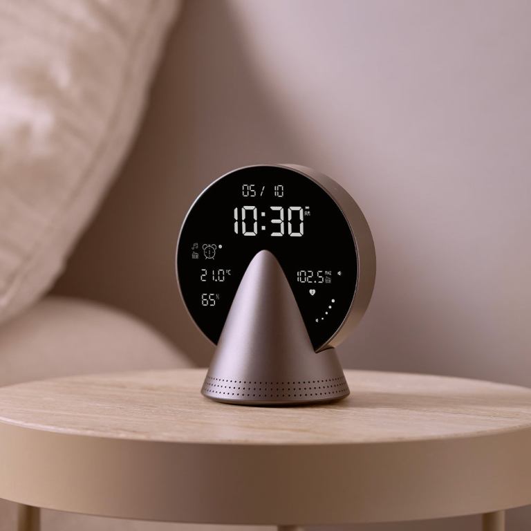lexon conic radio alarm clock with fm & built in bluetooth speaker grey lexon conic radio alarm clock with fm & built in bluetooth speaker grey