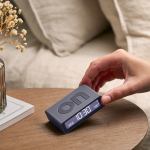 lexon flip mini reversible alarm clock grey lexon flip mini reversible alarm clock grey