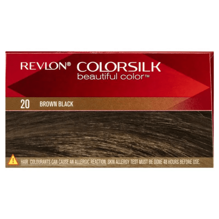 revlon colorsilk 20 brown black permanent 3d hair colour w/ keratin brown/black