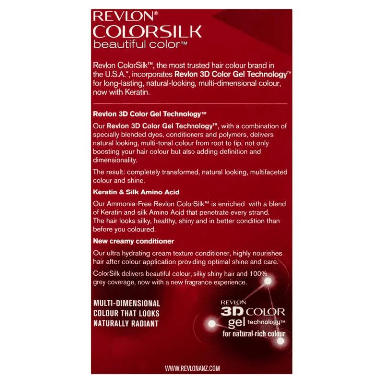 revlon colorsilk 20 brown black permanent 3d hair colour w/ keratin brown/black