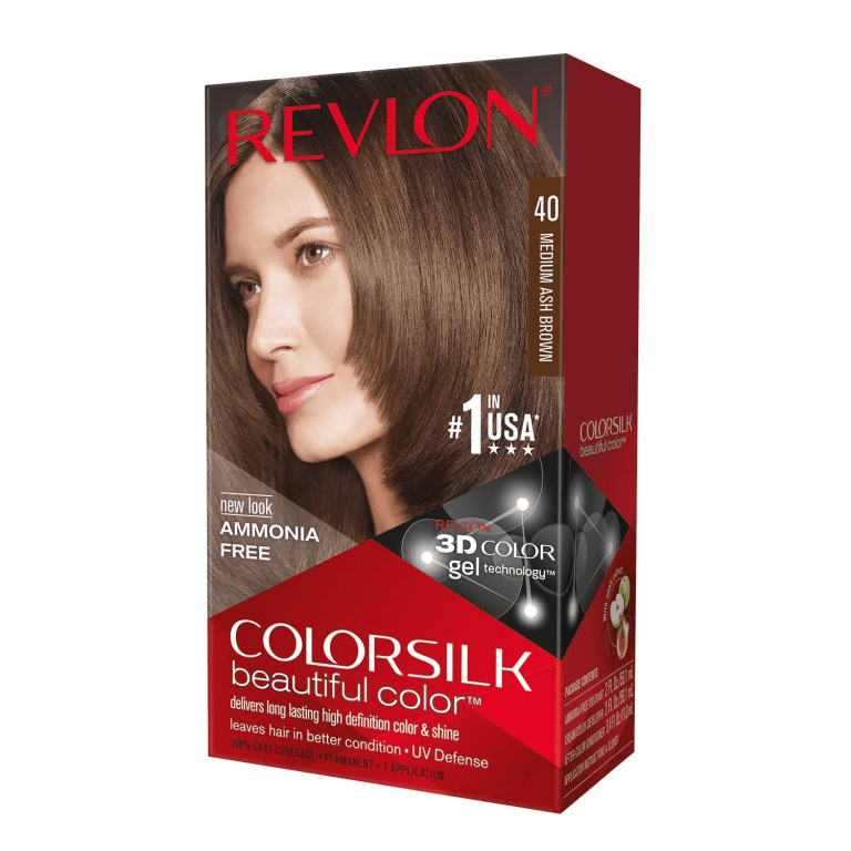 revlon colorsilk beautiful 3d permanent hair colour keratin 40 medium ash brown