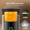 metallic silver portable espresso coffee machine universal 3 in 1 capsule, coffee powder, and espresso maker