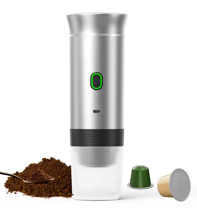 green portable espresso coffee machine universal 3 in 1 capsule, coffee powder, and espresso maker