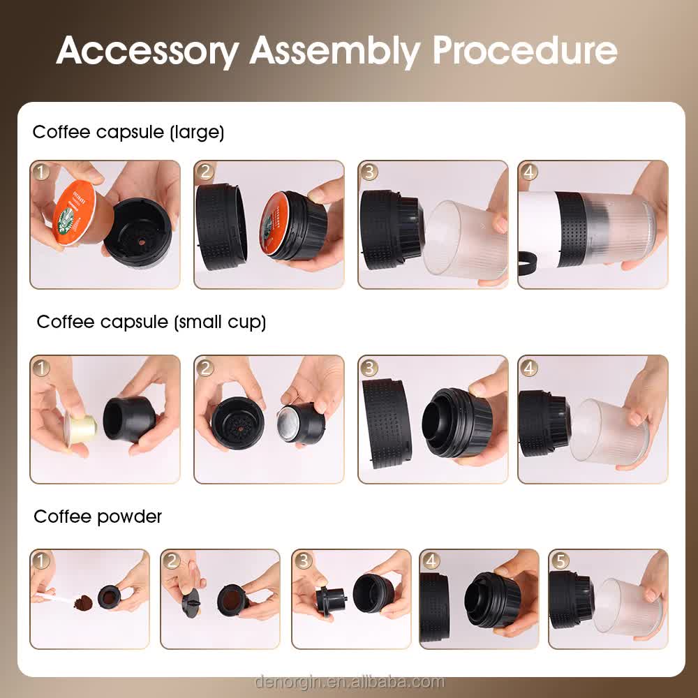 green portable espresso coffee machine universal 3 in 1 capsule, coffee powder, and espresso maker