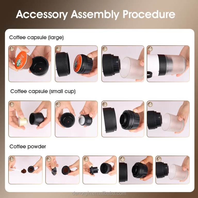 white portable espresso coffee machine universal 3 in 1 capsule, coffee powder, and espresso maker