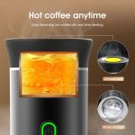 grey portable espresso coffee machine universal 3 in 1 capsule, coffee powder, and espresso maker