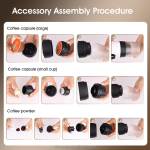 grey portable espresso coffee machine universal 3 in 1 capsule, coffee powder, and espresso maker