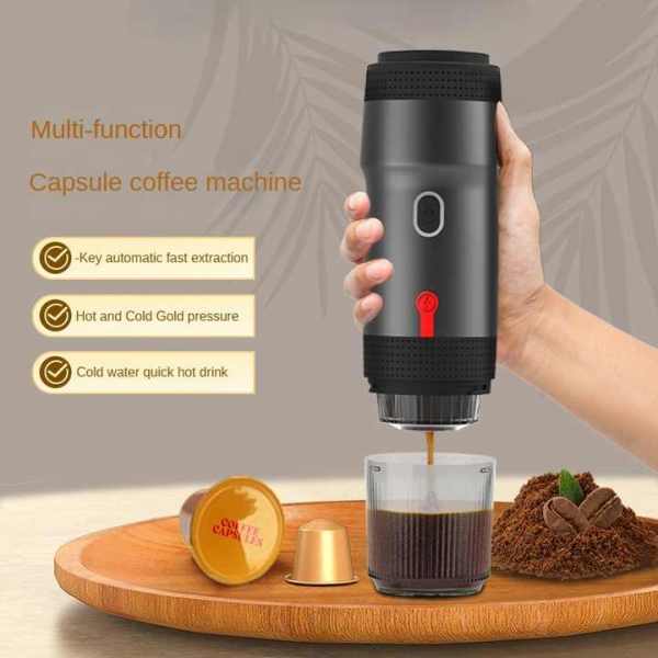 white portable fully automatic espresso coffee machine universal 3 in 1 capsule, coffee powder & espresso maker