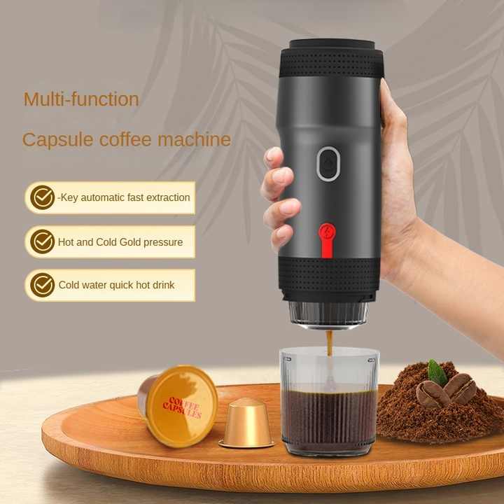 white portable fully automatic espresso coffee machine universal 3 in 1 capsule, coffee powder & espresso maker