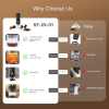 white portable fully automatic espresso coffee machine universal 3 in 1 capsule, coffee powder & espresso maker