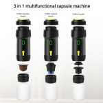 white portable fully automatic espresso coffee machine universal 3 in 1 capsule, coffee powder & espresso maker