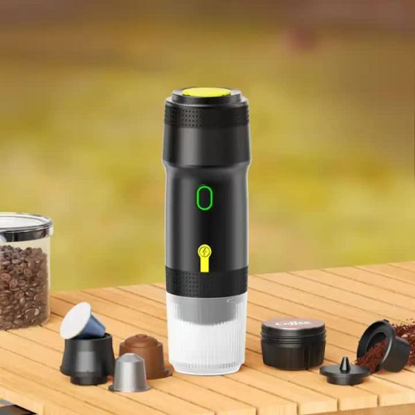 white portable fully automatic espresso coffee machine universal 3 in 1 capsule, coffee powder & espresso maker