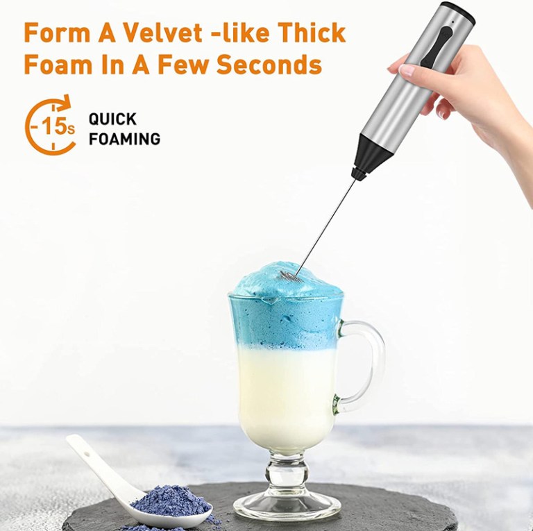 rechargeable electric milk frother, handheld foam maker, coffee frothing wand, whisk for milk, coffee, and baking rechargeable electric milk frother, handheld foam maker, coffee frothing wand, whisk for milk, coffee, and baking