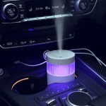 2 piece pink mini desktop humidifier portable mist maker for home and car use