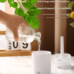 2 piece pink mini desktop humidifier portable mist maker for home and car use