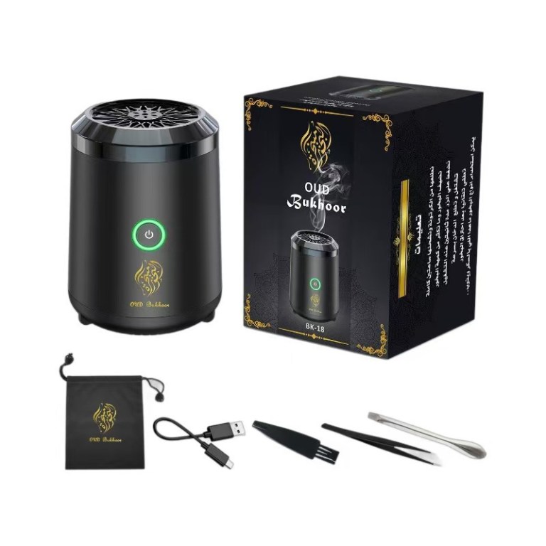 portable electric oud bukhoor incense burner with speaker usb rechargeable aroma diffuser for car and home fits australian cup holders 98mm