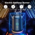 portable electric oud bukhoor incense burner with speaker usb rechargeable aroma diffuser for car and home fits australian cup holders 98mm
