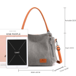 grey women's canvas hobo handbag large shoulder tote bag adjustable crossbody strap casual purse 40cm for work school travel grey women's canvas hobo handbag large shoulder tote bag adjustable crossbody strap casual purse 40cm for work school travel