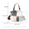 grey women's canvas patchwork tote bag large capacity shoulder handbag fits a4 magazine adjustable crossbody strap 34cm for work & school grey women's canvas patchwork tote bag large capacity shoulder handbag fits a4 magazine adjustable crossbody strap 34cm for work & school