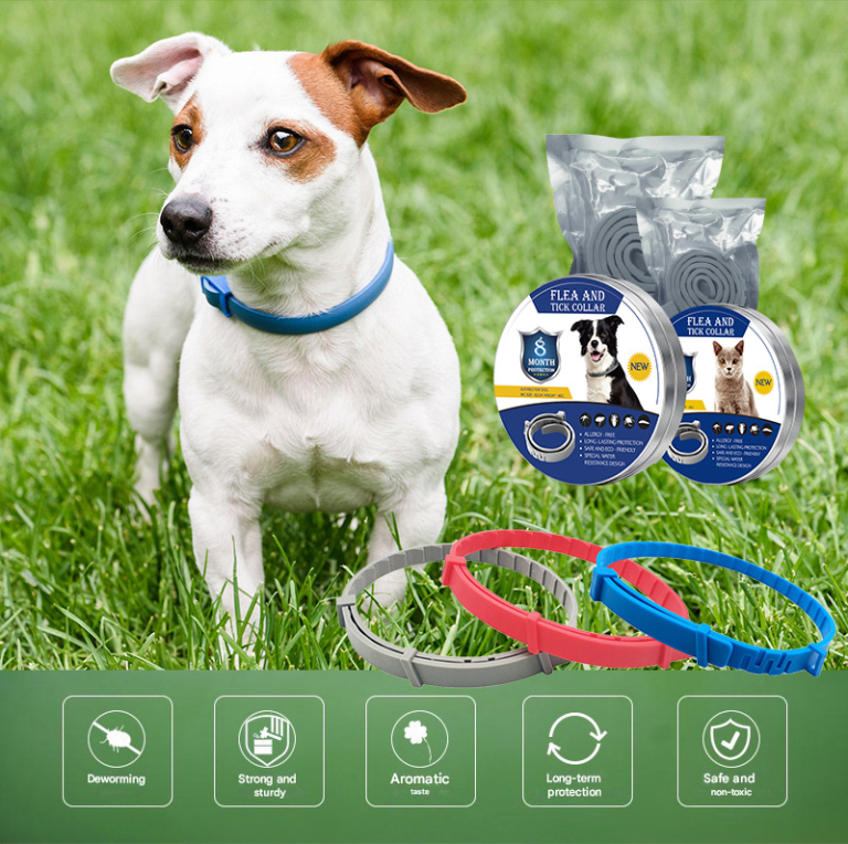 3 pcs pink 8 month flea and tick repellent collar for dogs and cats – waterproof, adjustable & safe with natural herbal oils(62cm)