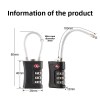 deep blue tsa approved cable combination padlock 3 digit security lock for travel luggage suitcase gym lockers durable steel wire australian travel essential