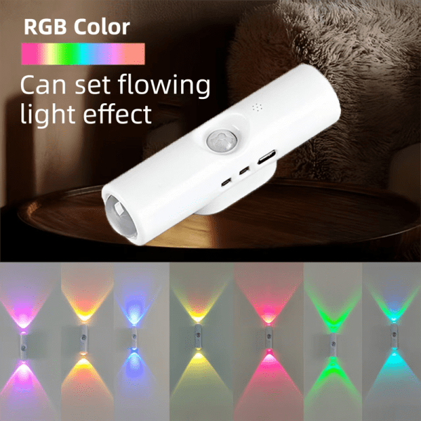 2 pcs smart motion sensor atmosphere night light(rgb color) usb rechargeable projection wall lamp, high end minimalist design for home decor 2 pcs smart motion sensor atmosphere night light(rgb color) usb rechargeable projection wall lamp, high end minimalist design for home decor
