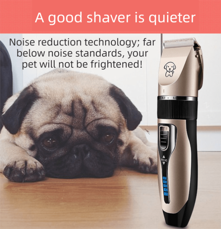 black k5 lightweight pet precision grooming clipper usb rechargable, low noise dog & cat hair trimmer with 5 level adjustable titanium ceramic blade & 4*guide combs