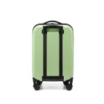 green 20 inch foldable carry on suitcase with 360 spinner wheels and combination lock, lightweight space saving hard shell luggage for australian travel