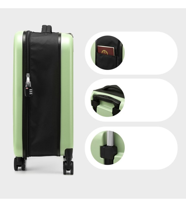 grey 20 inch foldable carry on suitcase with 360 spinner wheels and combination lock, lightweight space saving hard shell luggage for australian travel grey 20 inch foldable carry on suitcase with 360 spinner wheels and combination lock, lightweight space saving hard shell luggage for australian travel