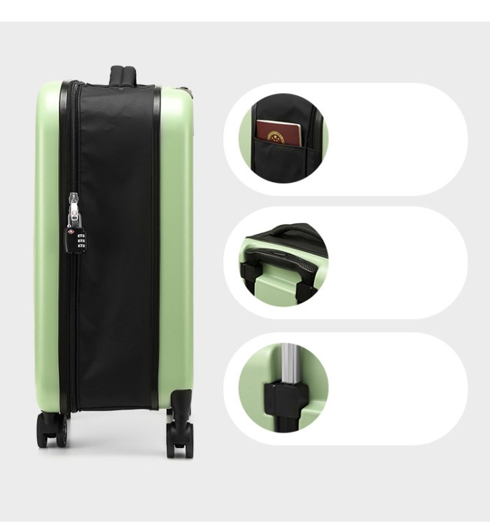 grey 20 inch foldable carry on suitcase with 360 spinner wheels and combination lock, lightweight space saving hard shell luggage for australian travel grey 20 inch foldable carry on suitcase with 360 spinner wheels and combination lock, lightweight space saving hard shell luggage for australian travel