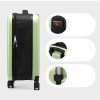 blue 20 inch foldable carry on suitcase with 360 spinner wheels and combination lock, lightweight space saving hard shell luggage for australian travel