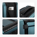 white 20 inch foldable carry on suitcase ultra lightweight 2.1kg hard shell luggage with 360 spinner wheels and combination lock for australian travel