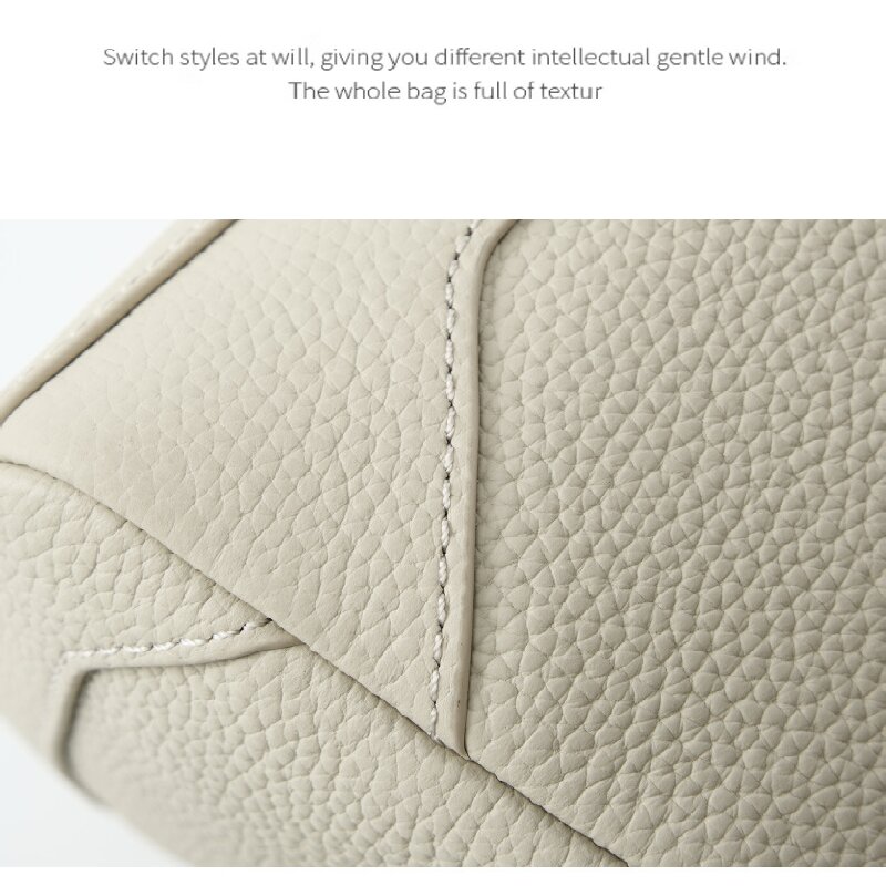 black women genuine first layer cowhide boston bag fashionable handheld crossbody shoulder bag with 115cm adjustable strap