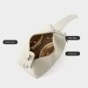 caramel color women genuine first layer cowhide boston bag fashionable handheld crossbody shoulder bag with 115cm adjustable strap