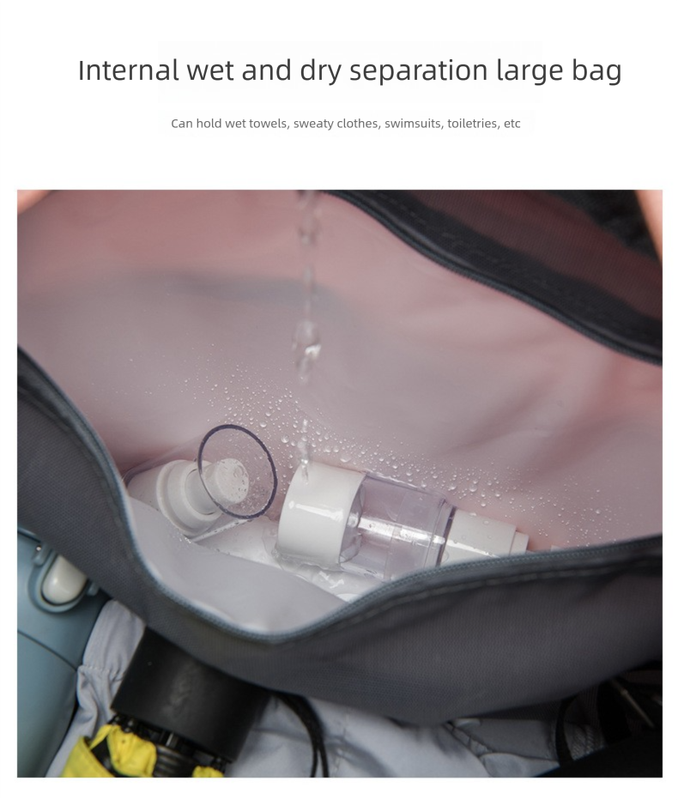 large travel duffle bag gym sports weekender with shoe compartment wet pocket lightweight carry on luggage bag (black)